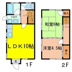 双葉町貸家の物件間取画像